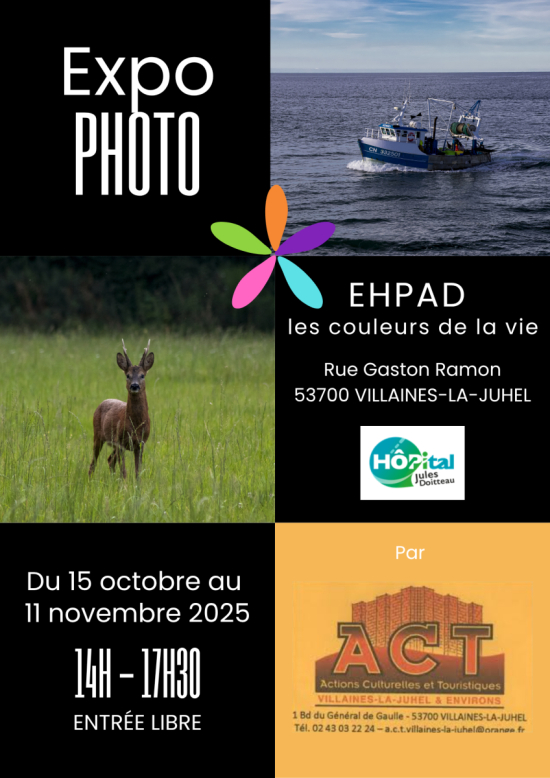 Affiche exposition photo ACT &agrave; l'EHPAD Les couleurs de la vie